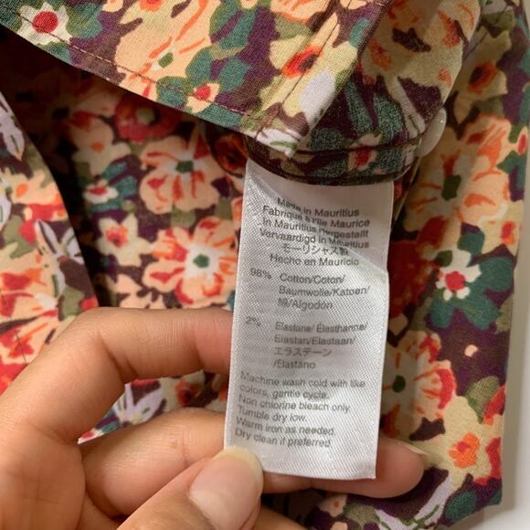 J Crew Shirt Mens M Medium Classic Floral Secret Wash Springfield Stretch Cotton - Picture 6 of 10